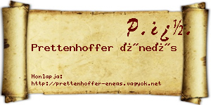 Prettenhoffer Éneás névjegykártya